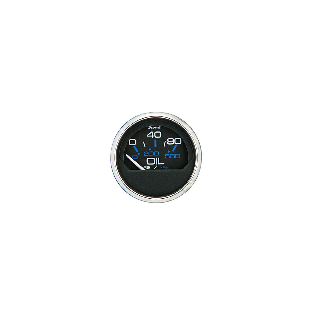 Faria Chesapeake SS Black 2″ Gauge - Oil Pressure Gauge 80 PSI