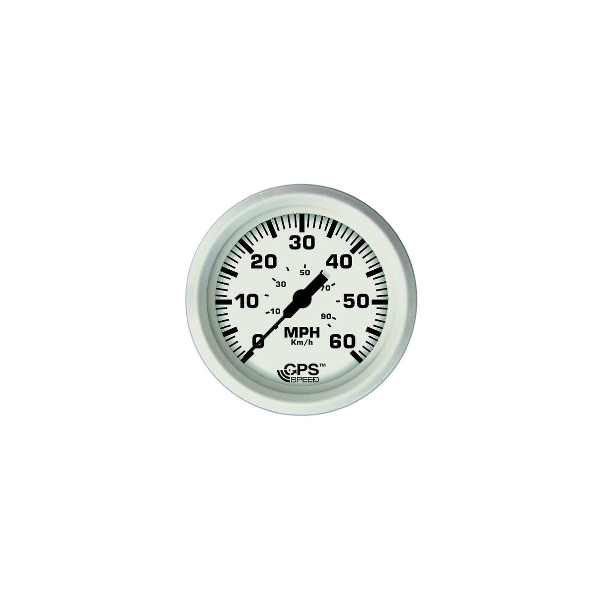 Faria 33147 Dress White 4″ Gauge - 60 MPH GPS Speedometer