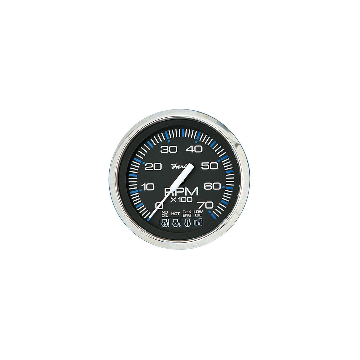 Faria Chesapeake SS Black 4″ Gauge - 7000 RPM Tachometer With System Check Indicator (Gas) (J/E Outboard)