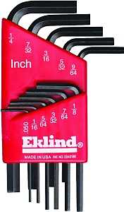 Eklind 10111 Hex Key Set, Includes: 0.05 to 1/4 in Keys, 11-Piece, Steel