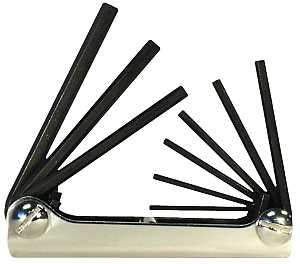 Eklind 20911 Hex Key Set, Includes: 5/64 to 1/4 in Keys, 9-Piece, Black