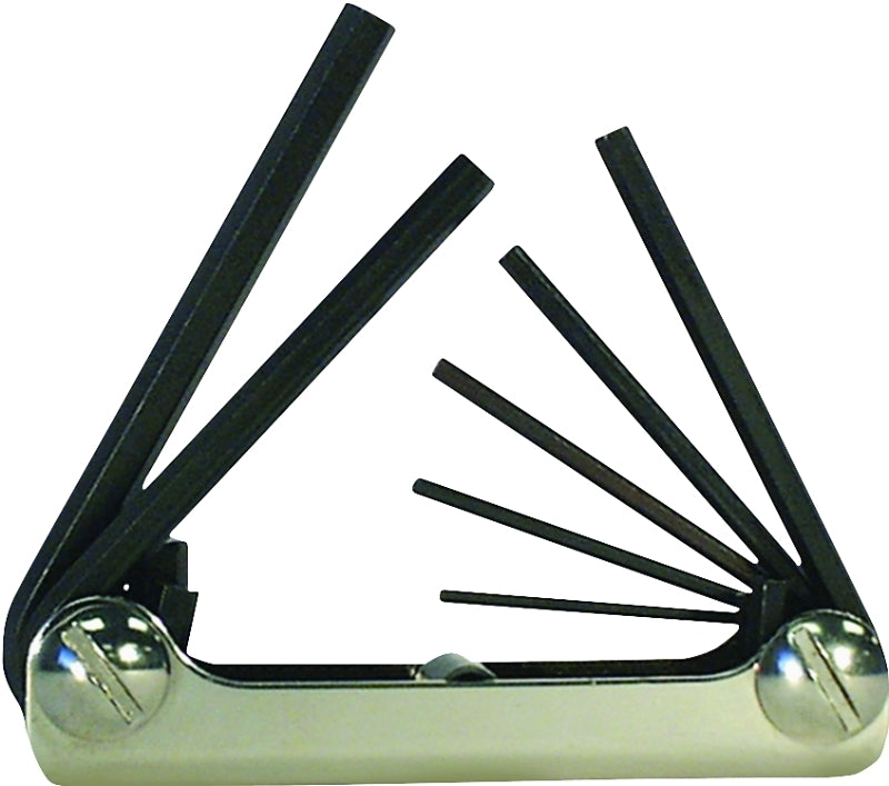 Eklind 21171 Hex Key Set, 7-Piece, Alloy Steel, Black, Specifications: Classic Steel Handle