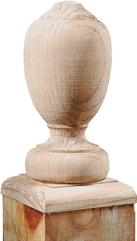 UFP 106090 Post Top, 6-1/2 in H, Traditional, Wood, White