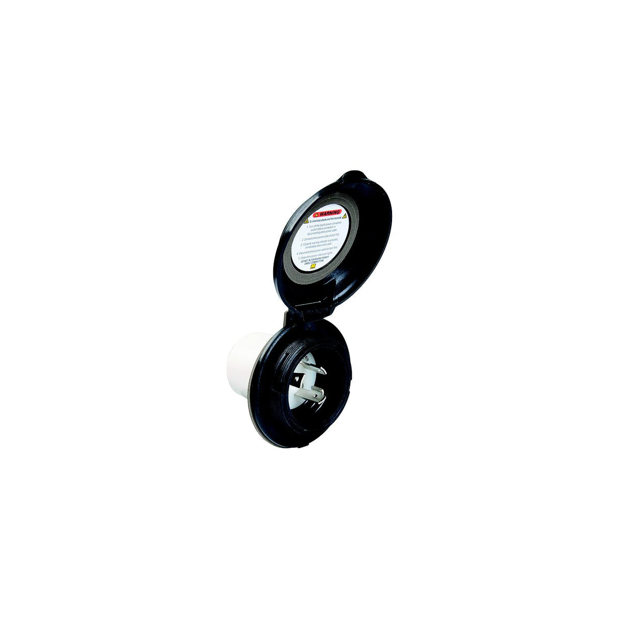 Park Power 304ELBRVBLK Power Inlet, 30A Black Contoured