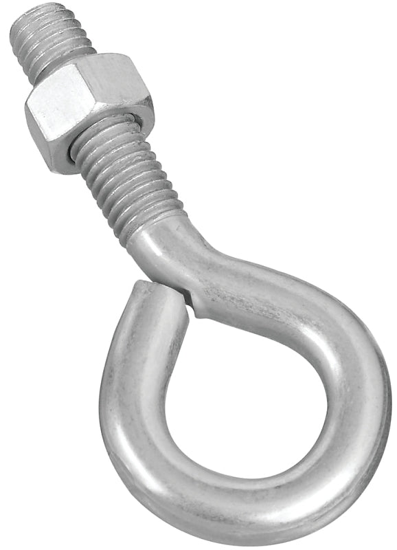 National Hardware N221-309 Eye Bolt, 1/2-13 Thread, Coarse Thread, 1-3/4 in L Thread, 1 in ID Dia Eye, 2.14 in L Shank, Pack of 10