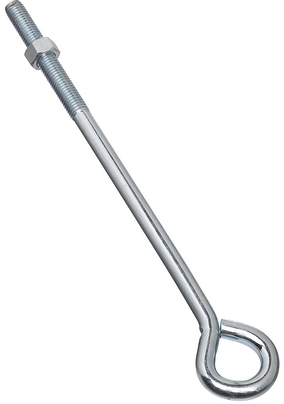 National Hardware N221-341 Eye Bolt, 1/2-13 Thread, Coarse Thread, 3-3/4 in L Thread, 1 in ID Dia Eye, 10.14 in L Shank, Pack of 10