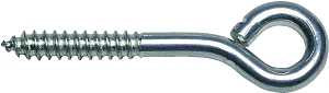 National Hardware N220-723 Lag Screw Eye, 7/16 in, 0.44 in Dia Wire, 2.12 in L Thread, 5-1/4 in OAL, 320 lb Working Load, Pack of 10