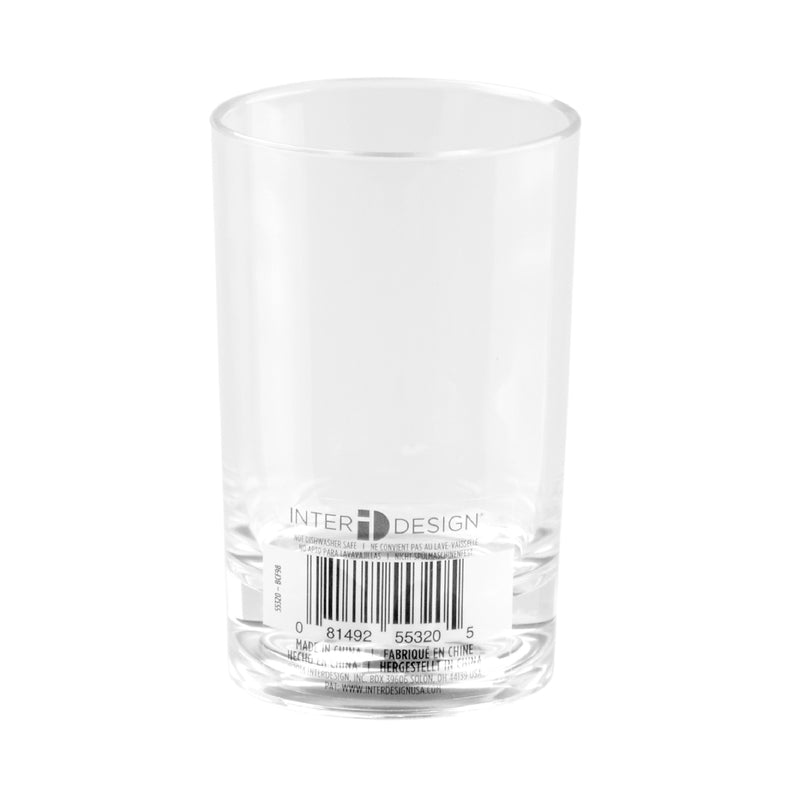 iDesign Eva Clear Acrylic Bathroom Cup, Pack of 6