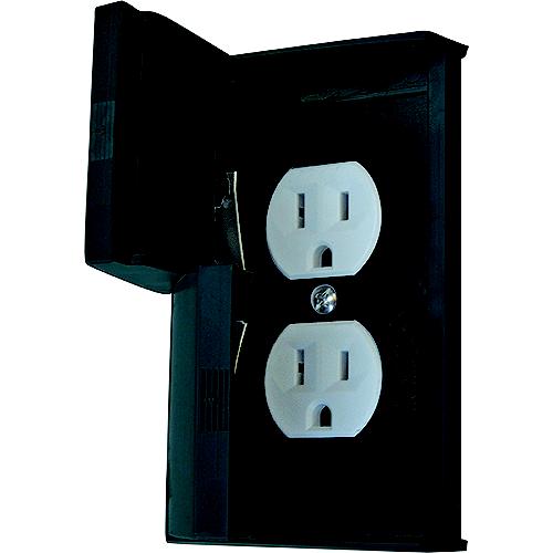 Diamond Group Weatherproof Standard Cover w/Receptacle, Black