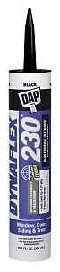 DYNAFLEX 230 18280 Premium Sealant, Black, 1 day Curing, 40 to 100 deg F, 10.1 oz Cartridge