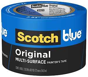 ScotchBlue 2090-3A Painter's Tape, 60 yd L, 3 in W, 5.4 mil Thick, Crepe Paper Backing, Blue