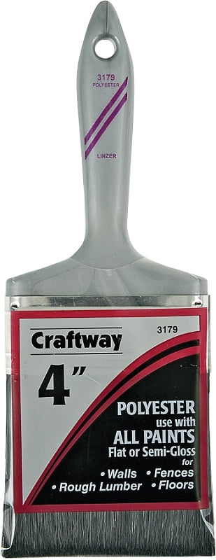 Linzer UTILITY 3179-SP Paint Brush, 4 in W, 3-1/2 in L Bristle, Sash Handle