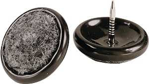 Shepherd Hardware 9155 Furniture Glide, Round, 1-1/4 in Dia Dimensions, 4/PK