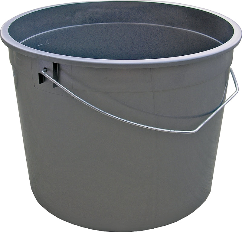 Leaktite-IPL Plastics 1000535 Ring-Free Pail, 5 qt Capacity, HDPE, Silver