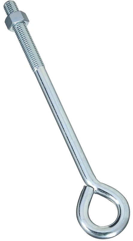 National Hardware N347-690 Eye Bolt, 5/8-11 Thread, Coarse Thread, 3-3/4 in L Thread, 1-1/4 in ID Dia Eye, Steel, Zinc
