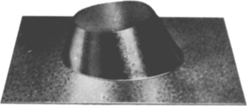 AmeriVent 6FFU Roof Vent Flashing, 6 in Pipe, Galvanized Steel