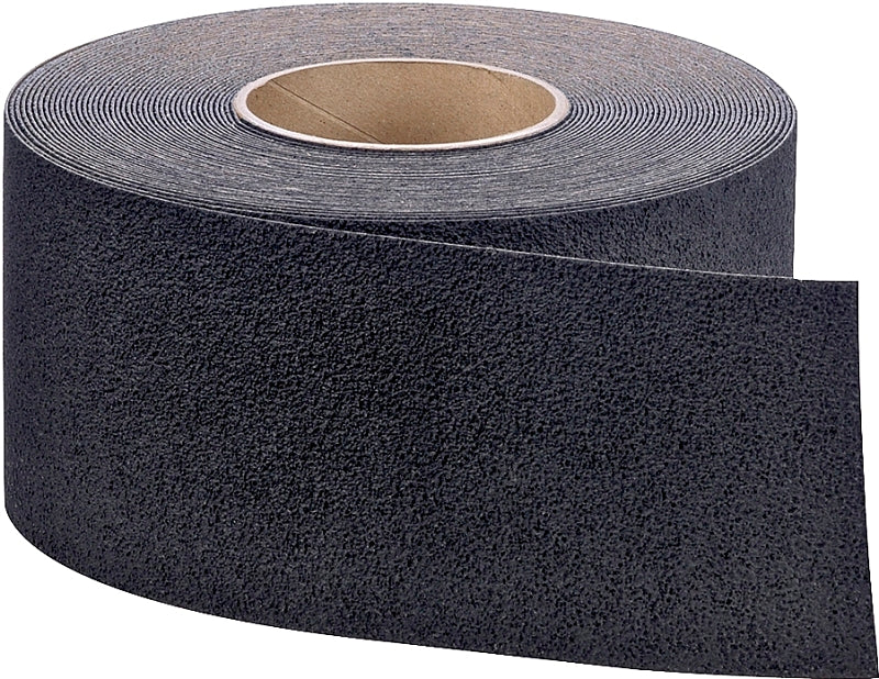 3M 7738 Tread, 60 ft L, 4 in W, Vinyl Backing, Black