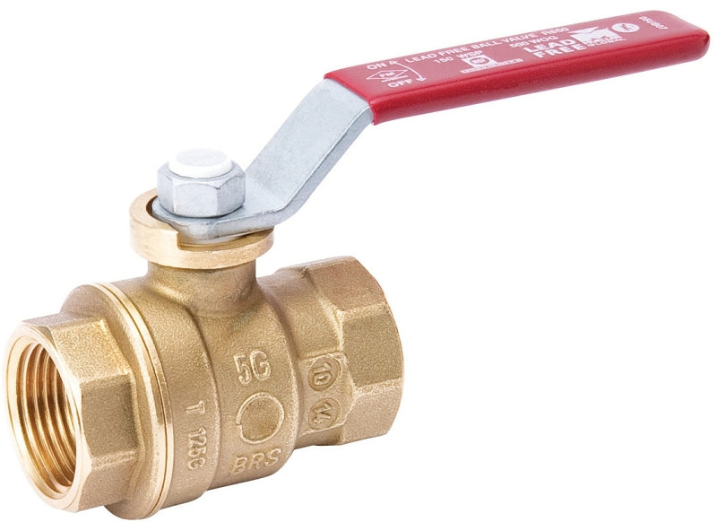 B & K ProLine Series 107-406NL Gas Ball Valve, 1-1/4 in Connection, FIP, 600/150 psi Pressure, Handle Actuator