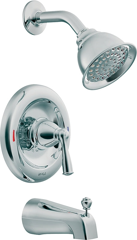 Moen Banbury Series 82910 Tub and Shower Faucet, Standard Showerhead, 1.75 gpm Showerhead, 1-Spray Setting, 1-Handle