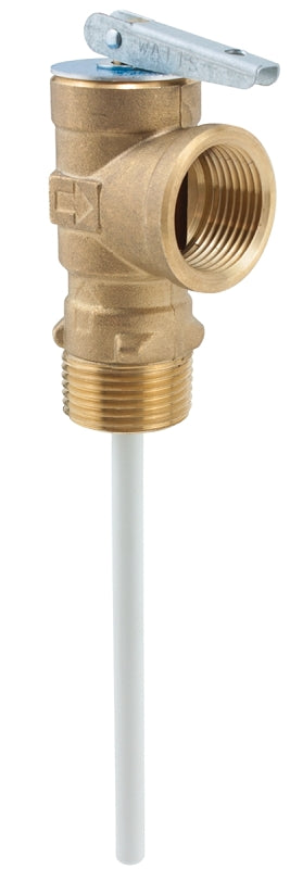 Watts 100XL-125 Relief Valve, 3/4 in, 75 to 150 psi Operating, MNPT x FNPT, Brass
