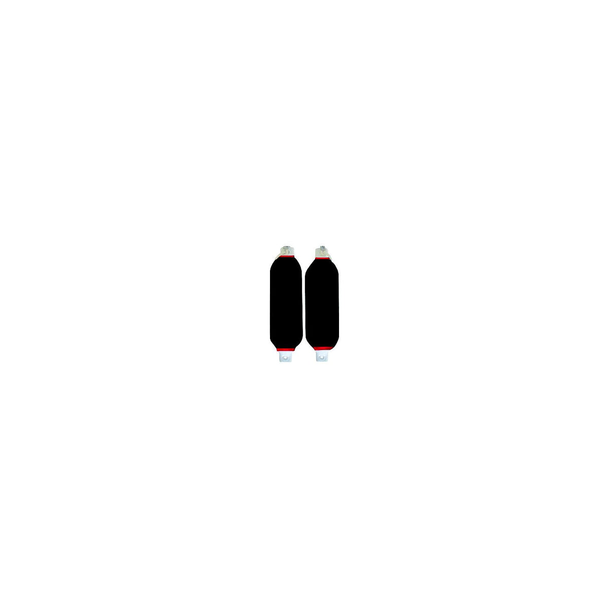 Dock Edge DE77331F Dolphin Twin Eye Fenders w/Lines & Covers, 6-1/2″ x 23″ White Fenders w/Black Covers, 2/pk