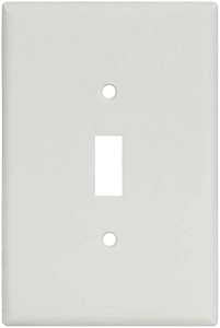 Eaton 2144W-BOX Wallplate, 5-1/4 in L, 3-1/2 in W, 1-Gang, Thermoset, White, Pack of 10