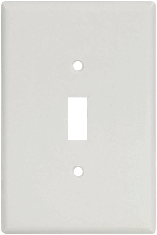 Eaton 2144W-BOX Wallplate, 5-1/4 in L, 3-1/2 in W, 1-Gang, Thermoset, White, Pack of 10