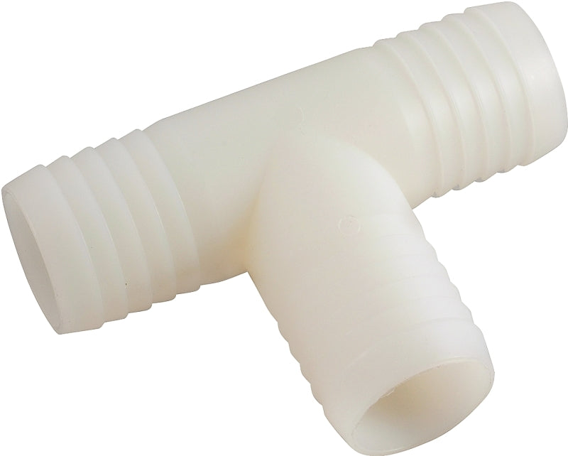 Anderson Metals 53725-1008 Reducing Union Tee, 5/8 x 5/8 x 1/2 in, Barbed, Nylon