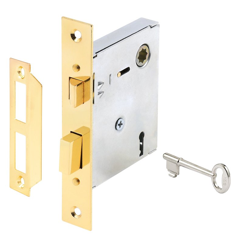 Defender Security E 2294 Mortise Interior Lockset, Polished Brass, Steel