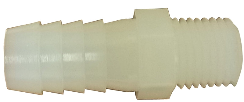 Anderson Metals 53701-0804 Connector, 1/4 in, Barb, 1/2 in, MIP, 150 psi Pressure, Nylon, Pack of 5