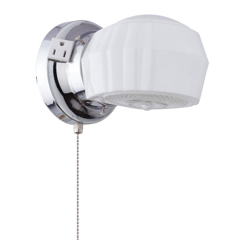 Boston Harbor W39CH01LS-34473L Bracket Wall Light Fixture, 60 W, 1-Lamp, A19 or CFL Lamp, Steel Fixture, Chrome Fixture