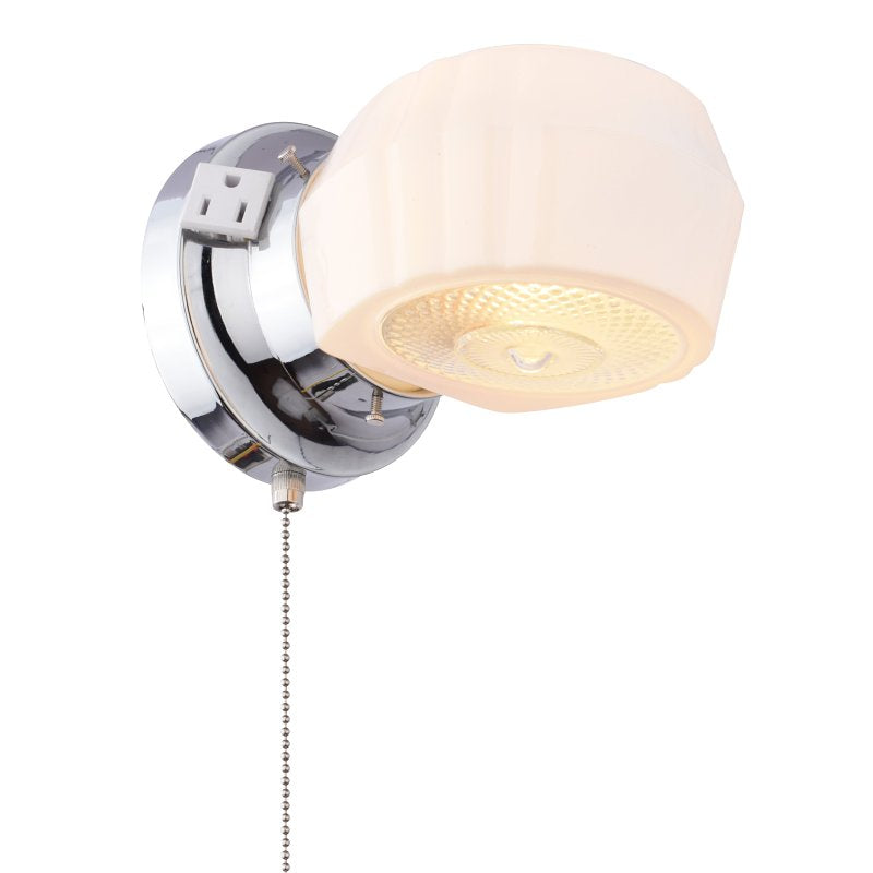 Boston Harbor W39CH01LS-34473L Bracket Wall Light Fixture, 60 W, 1-Lamp, A19 or CFL Lamp, Steel Fixture, Chrome Fixture