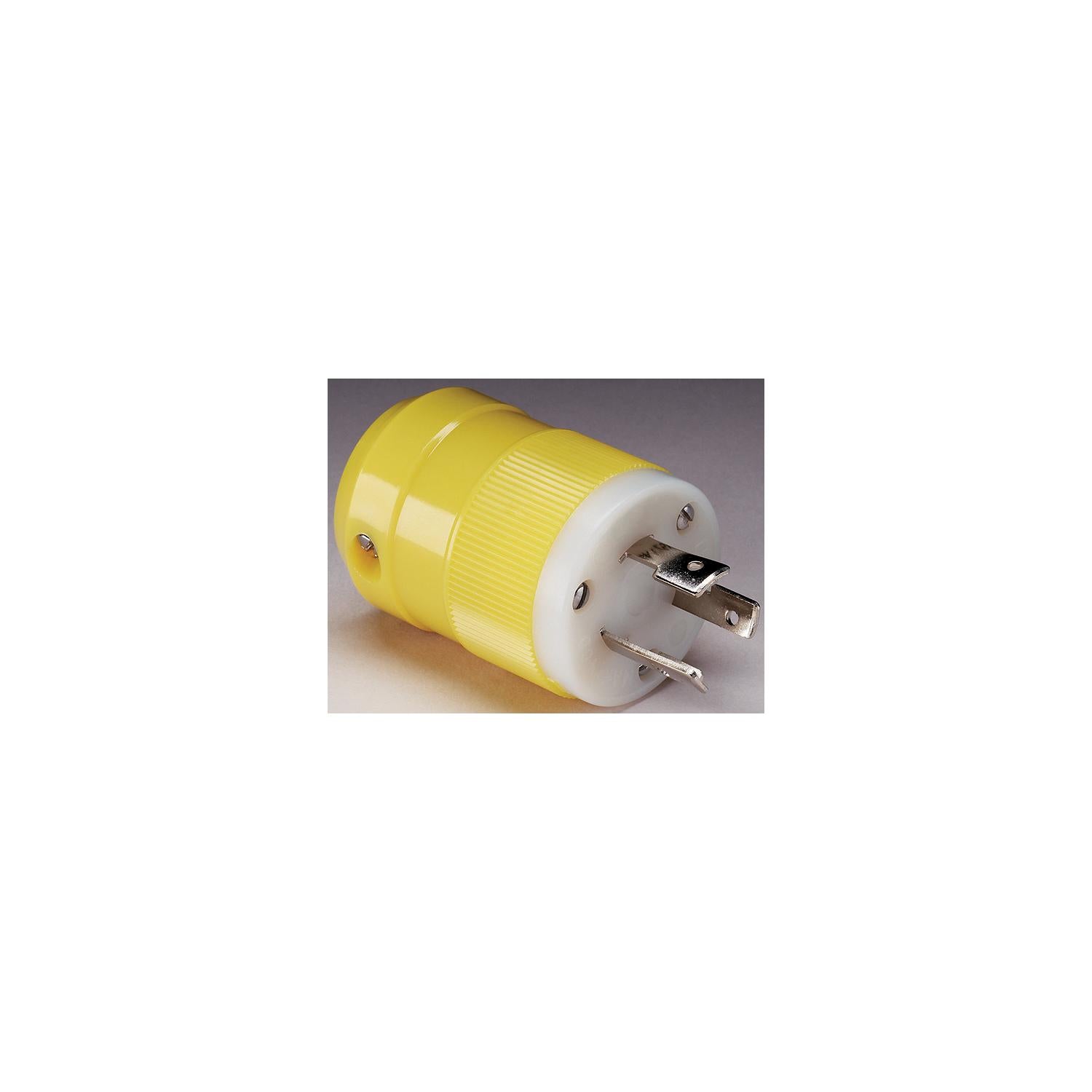 20A 125V 2P 3W Straight Blade Nylon Insulgrip Plug - Boat Electricals