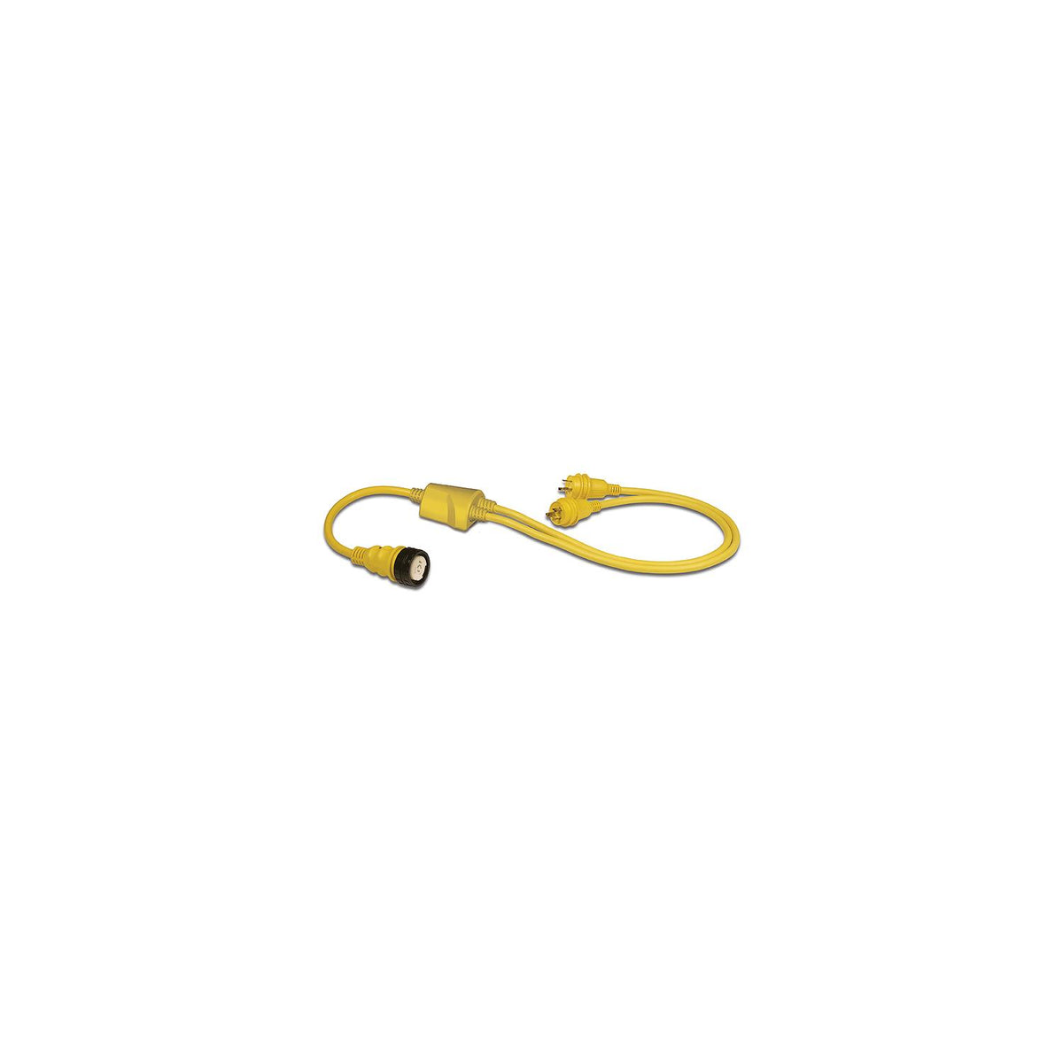 Marinco RY504-2-30 Reverse ″Y″ Adapter Dock Side Male 2-30A 125V Locking to Boat Side Female 50A 125/250V With Sealing Collar System
