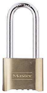 Master Lock 175DLH Padlock, Resettable Combination Key, 5/16 in Dia Shackle, 2-1/4 in H Shackle, Steel Shackle