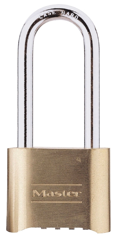 Master Lock 175DLH Padlock, Resettable Combination Key, 5/16 in Dia Shackle, 2-1/4 in H Shackle, Steel Shackle