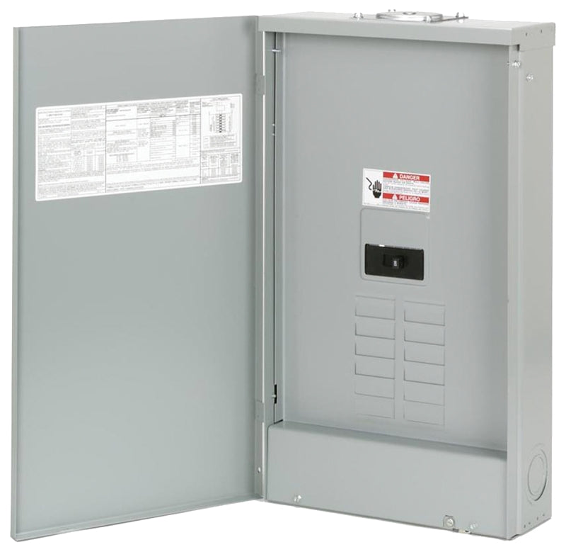 Eaton BRP08B200RF Load Center, 24-Pole, 200 A, 8-Space, 16-Circuit, Main Breaker, Plug-On Neutral, NEMA 3R Enclosure