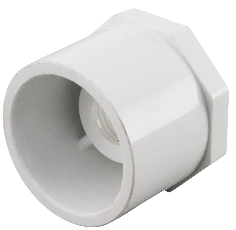 IPEX 435729 Reducing Bushing, 1-1/2 x 1/2 in, Spigot x FPT, White, SCH 40 Schedule, 150 psi Pressure
