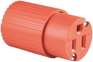 Eaton Wiring Devices 6887-BOX Electrical Connector, Polarized, Standard, 43/64 in, 2-Pole, 15 A, 125 V, Orange