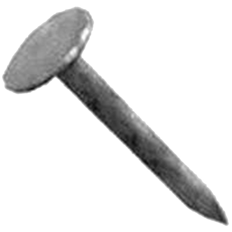 ProFIT 0132075 Hand Drive Roofing Nail, 1-1/4 in L, Flat Head, 11 ga, Steel