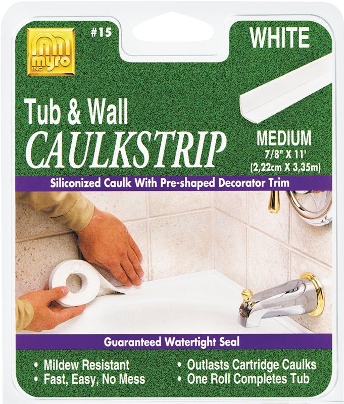 Homax 34015 Caulking Strip, White, 120 deg F