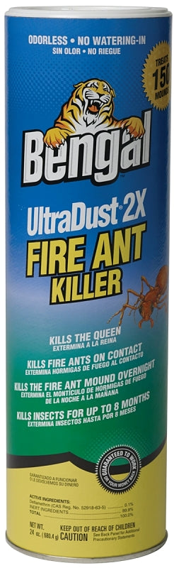 Bengal UltraDust 2X 93625 Fire Ant Killer, Powder, Outdoors, 24 oz Can