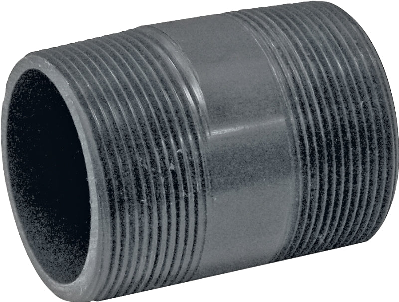 Genova 300 Series P-2-3 Pipe Nipple, 2 in, MIP, PVC, Gray, SCH 80 Schedule, 3 in L
