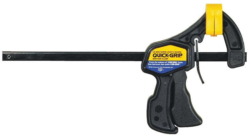 Irwin QUICK-GRIP 1964742 1-Handed Mini Bar Clamp, 150 lb, 6 in Max Opening Size, 2-7/16 in D Throat