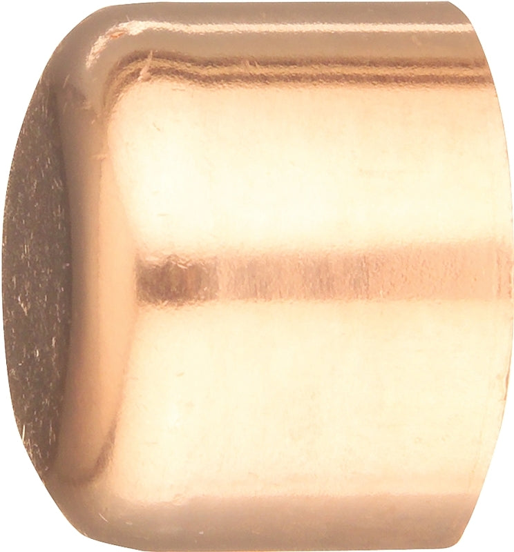 Nibco CP617 Series W01850J Tube Cap, 1/2 in, Sweat, Copper, 722 psi Pressure