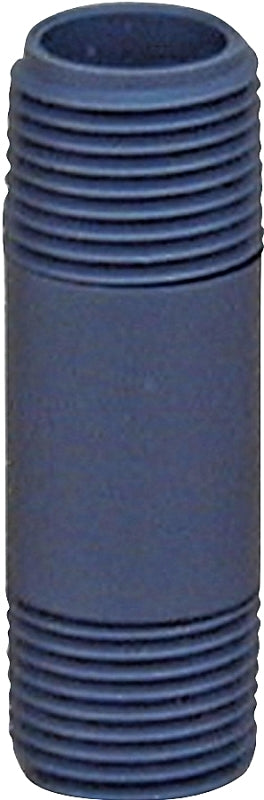 Genova 300 Series P-12-6 Pipe Nipple, 1/2 in, MIP, PVC, Gray, SCH 80 Schedule, 6 in L