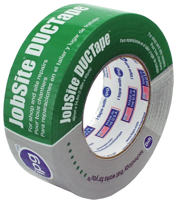 IPG 6700 All-Purpose Duct Tape, 60 yd L, 1.88 in W, Poly-Coated Cloth Backing, Silver