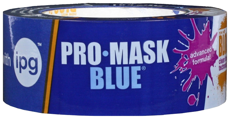 IPG 9532-1.5 Specialty Masking Tape, 60 yd L, 1.4 in W, 5-1/2 mil Thick, Crepe Paper/Synthetic Rubber Backing, Blue