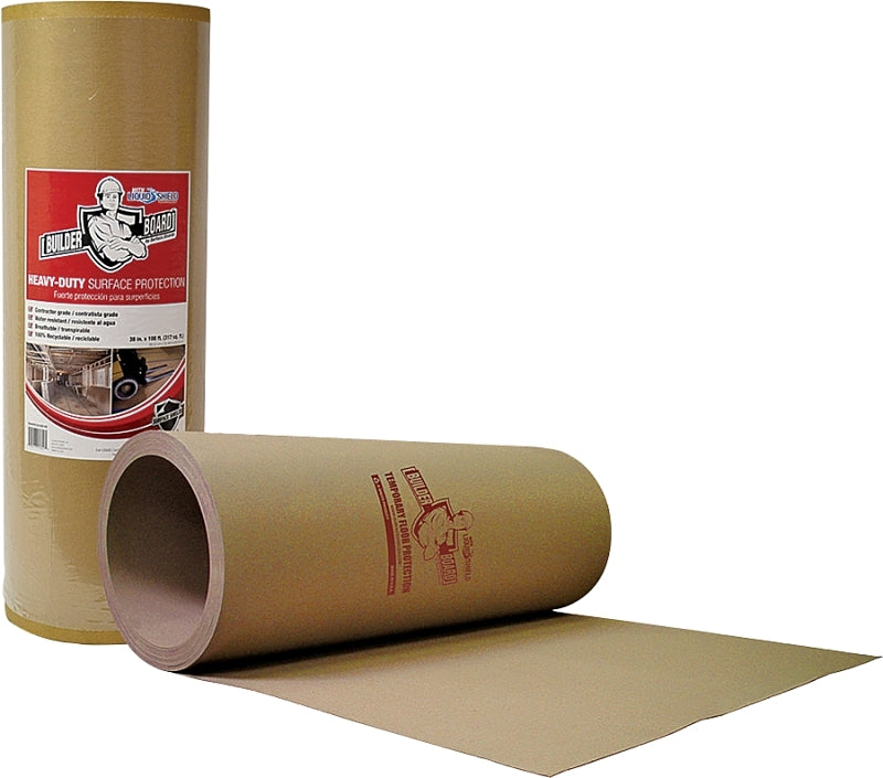 Surface Shields Builder Board BLDLS38100 Temporary Floor Protection Board, 100 ft L, 38 in W, 45 mil Thick, Paper