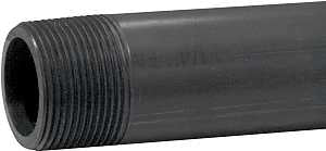 Lasco 212120BC Pipe Nipple, 12 in L, 1-1/4 in, PVC, SCH 80 Schedule